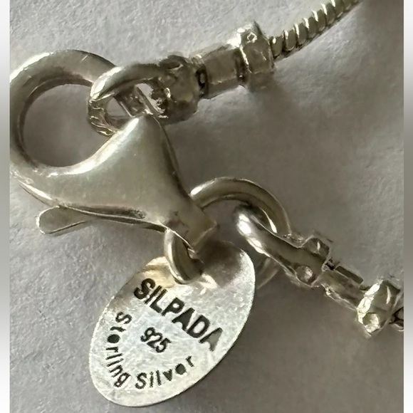 Silpada Vintage Rare Sterling Silver Genuine Coin Pearl Necklace - Picture 5 of 6